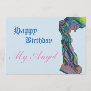 Winged victory birthday card