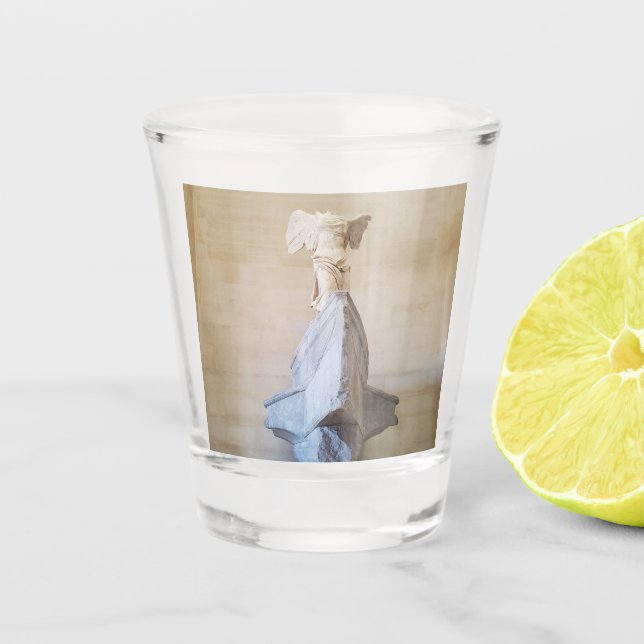 Winged Victory of Samothrace Shot glass (Front)