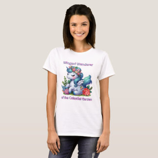Winged Wanderer of the Celestial Garden T-Shirt