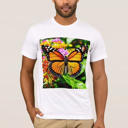 Winged Whimsy Butterfly Print T_Shirt