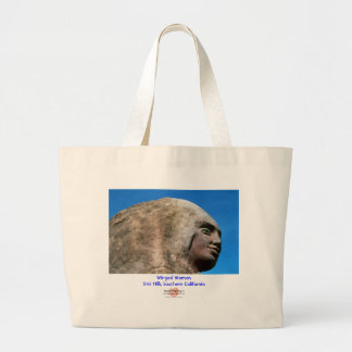 Winged Woman (Face)/Bag Large Tote Bag