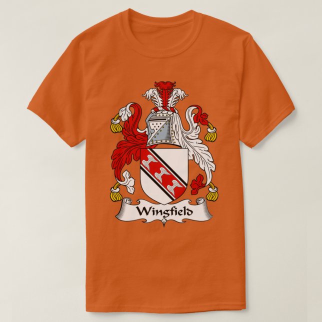 Wingfield Coat of Arms Family Crest  T-Shirt (Design Front)