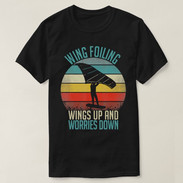 WingFoil Wing Surf Wingfoiling Hydrofoil Foilboard T-Shirt (Design Front)