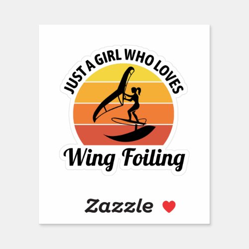 Wingfoiling FoilboardingWind_powered surfing Sticker