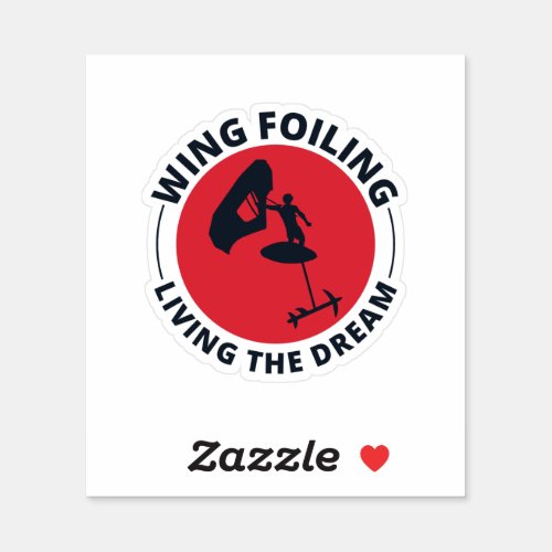 Wingfoiling FoilboardingWind_powered surfing Sticker