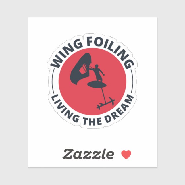 Wingfoiling Foilboarding Wind-powered surfing Sticker (Sheet)