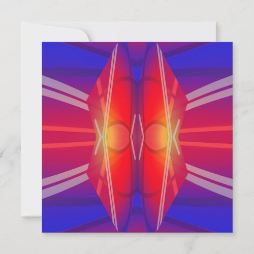 Winging It Neon Layered Abstract Design  Holiday Card