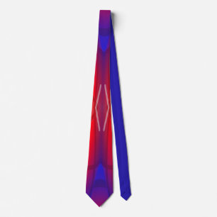 Winging It Neon Layered Abstract Design  Neck Tie