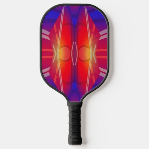 Winging It Neon Layered Abstract Design Pickleball Paddle