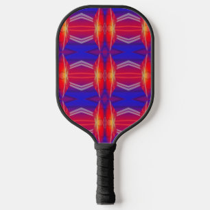 Winging It Pattern Neon Layered Abstract Design Pickleball Paddle