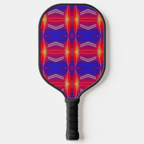 Winging It Pattern Neon Layered Abstract Design Pickleball Paddle