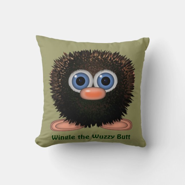 Wingle the Cute Wuzzy Butt Cushion for Kids Room (Front)