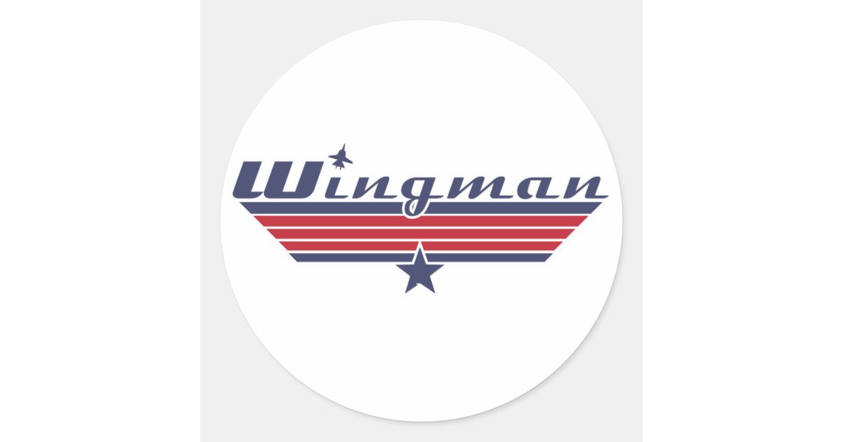 Wingman Classic Round Sticker | Zazzle