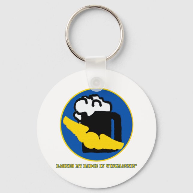 Wingman Merit Badge Keychain (Front)