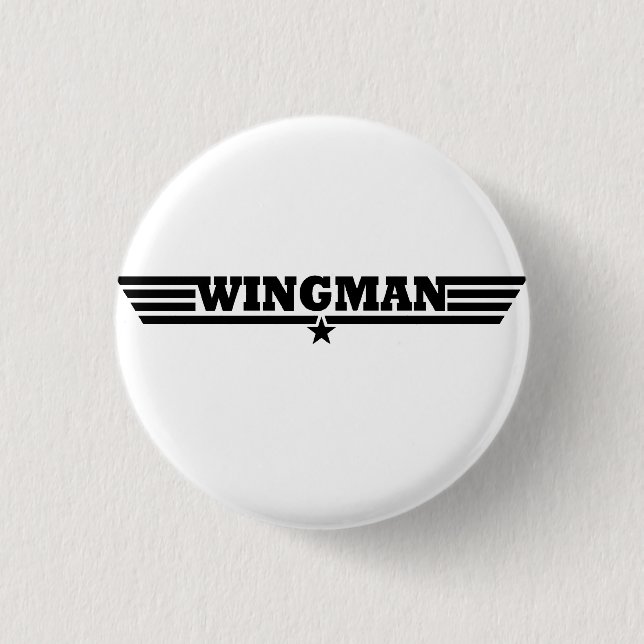 Wingman Wings Logo Pinback Button (Front)