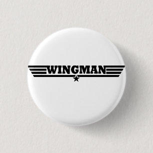 Wingman Wings Logo Pinback Button