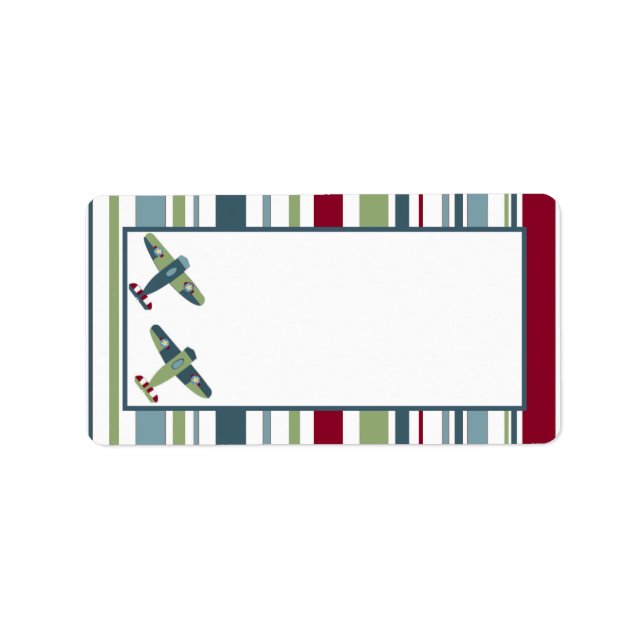 Wings Airplane Mailing Address Label (Front)