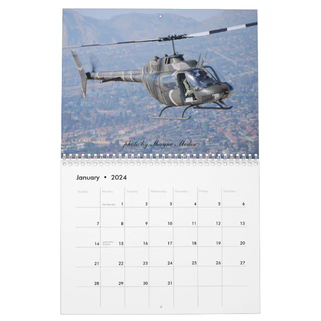 Wings and Rotors Air Museum Calendar (Jan 2024)