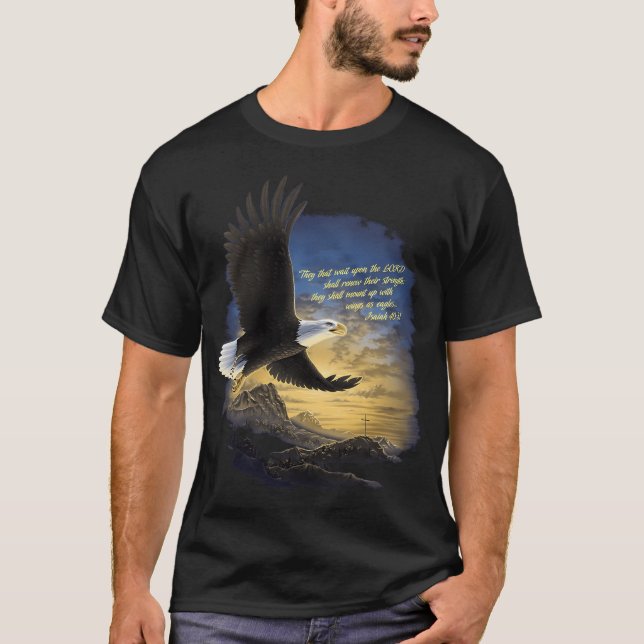 Wings As Eagles Isaiah 4031 T Christian T-Shirt (Front)