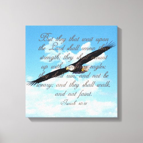 Wings as Eagles Isaiah 4031 Christian Bible Canvas Print