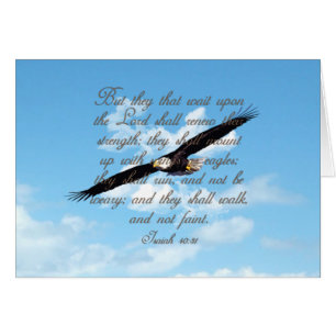 Wings as Eagles, Isaiah 40:31 Christian Bible Cards