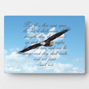 Wings as Eagles, Isaiah 40:31 Christian Bible Plaque