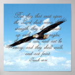 Wings as Eagles, Isaiah 40:31 Christian Bible Poster