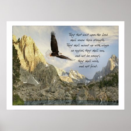 Wings As Eagles Isaiah 40:31 Poster