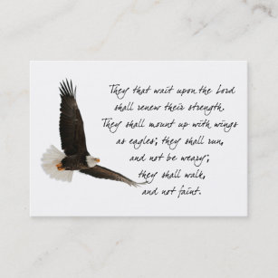 Wings As Eagles Isaiah 40 Inspirational Custom Business Card