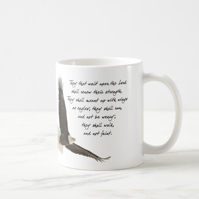 Wings As Eagles Isaiah 4o:31 Coffee Mug (Right)