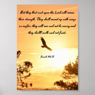 Wings As Eagles - Isaiah Poster - Bible Verses