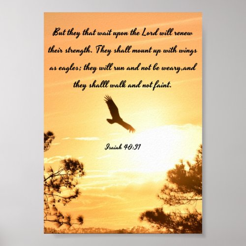 Wings As Eagles _ Isaiah Poster _  Bible Verses