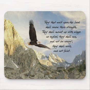 Wings As Eagles Walk And Not Faint Isaiah 40 Mouse Pad by Christian_Faith at Zazzle