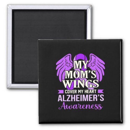 Wings Cover My Heart Alzheimerheimers Awareness G Magnet