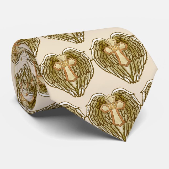 Wings Cross Crown  tie  (Rolled)