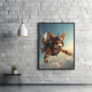Wings, Ears, And Wags Take Flight Poster