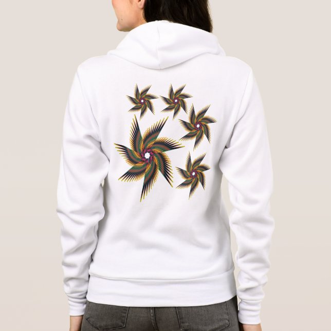 wings flora hoodie (Back)