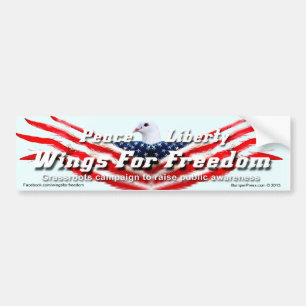 Wings For Freedom Bumper Sticker
