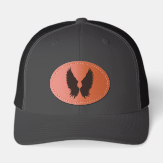 Wings hate leather patch hat