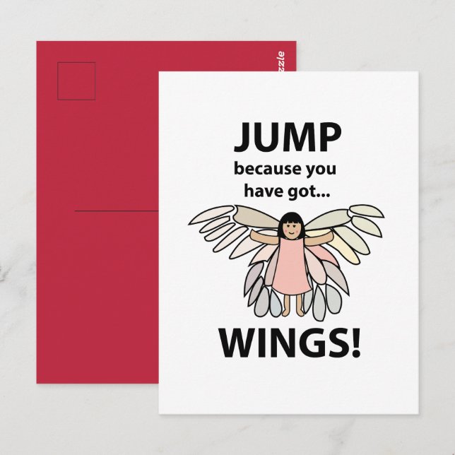 Wings Jump Because You Have Got Wings Postcard (Front/Back)