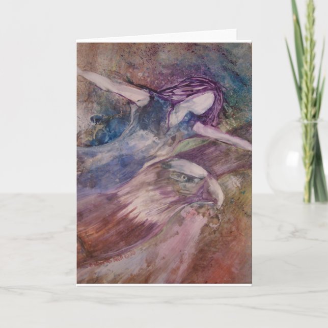 Wings Like Eagles Greeting Card (Front)