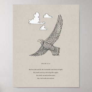 Wings Like Eagles – Isaiah 40:31 Poster