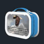 WINGS LIKE EAGLES LUNCH BOX<br><div class="desc">A soaring eagle reminds us of the promise of Isaiah 40:31.</div>