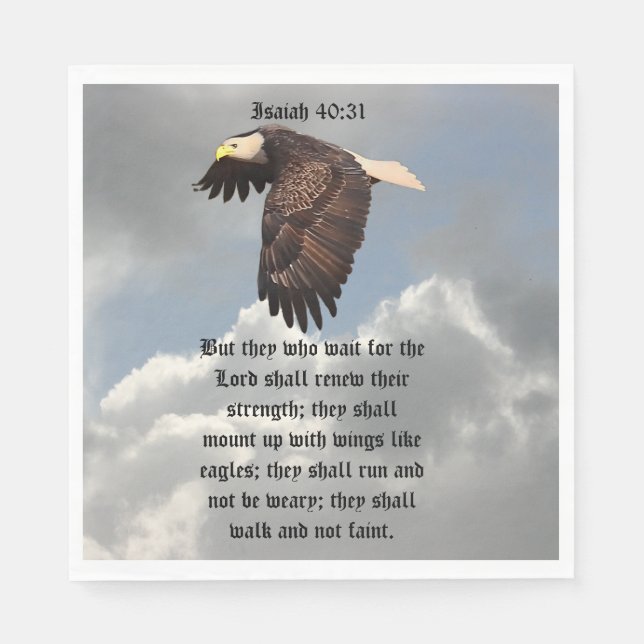 WINGS LIKE EAGLES PAPER NAPKINS (Front)