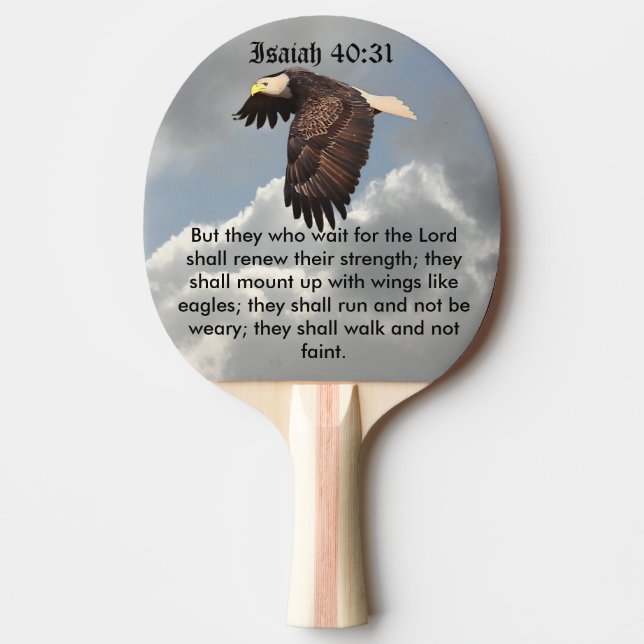 WINGS LIKE EAGLES Ping-Pong PADDLE (Front)