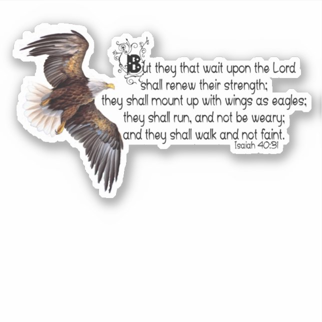 Wings like eagles sticker (Front)