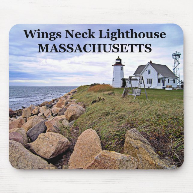 Wings Neck Lighthouse, Massachusetts Mousepad (Front)