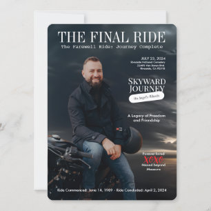 Wings of a Rider Funeral Cards