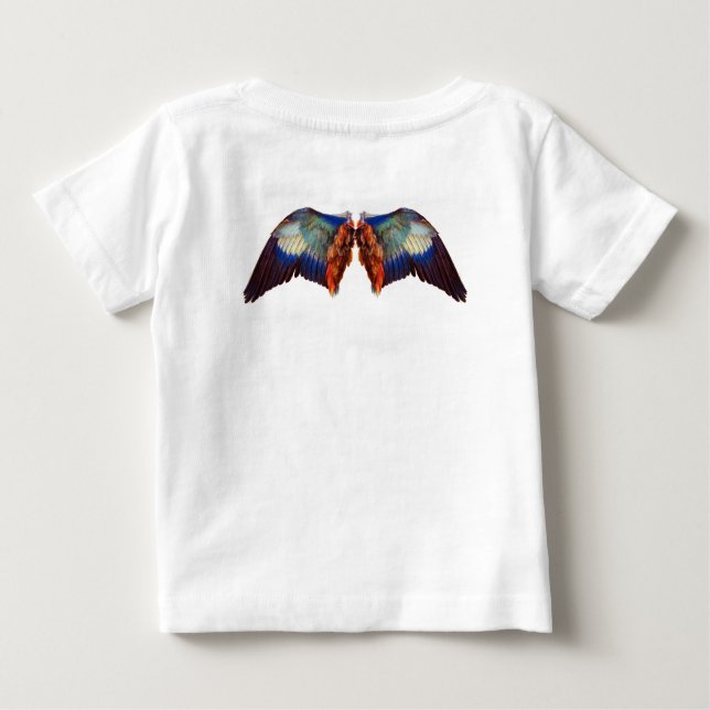 WINGS OF AN EUROPEAN ROLLER BABY T-Shirt (Back)