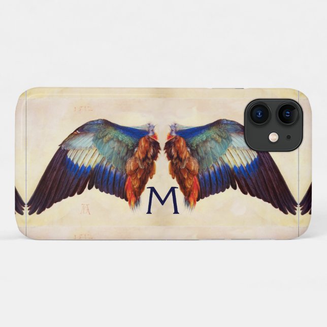 WINGS OF AN EUROPEAN ROLLER MONOGRAM Case-Mate iPhone CASE (Back (Horizontal))